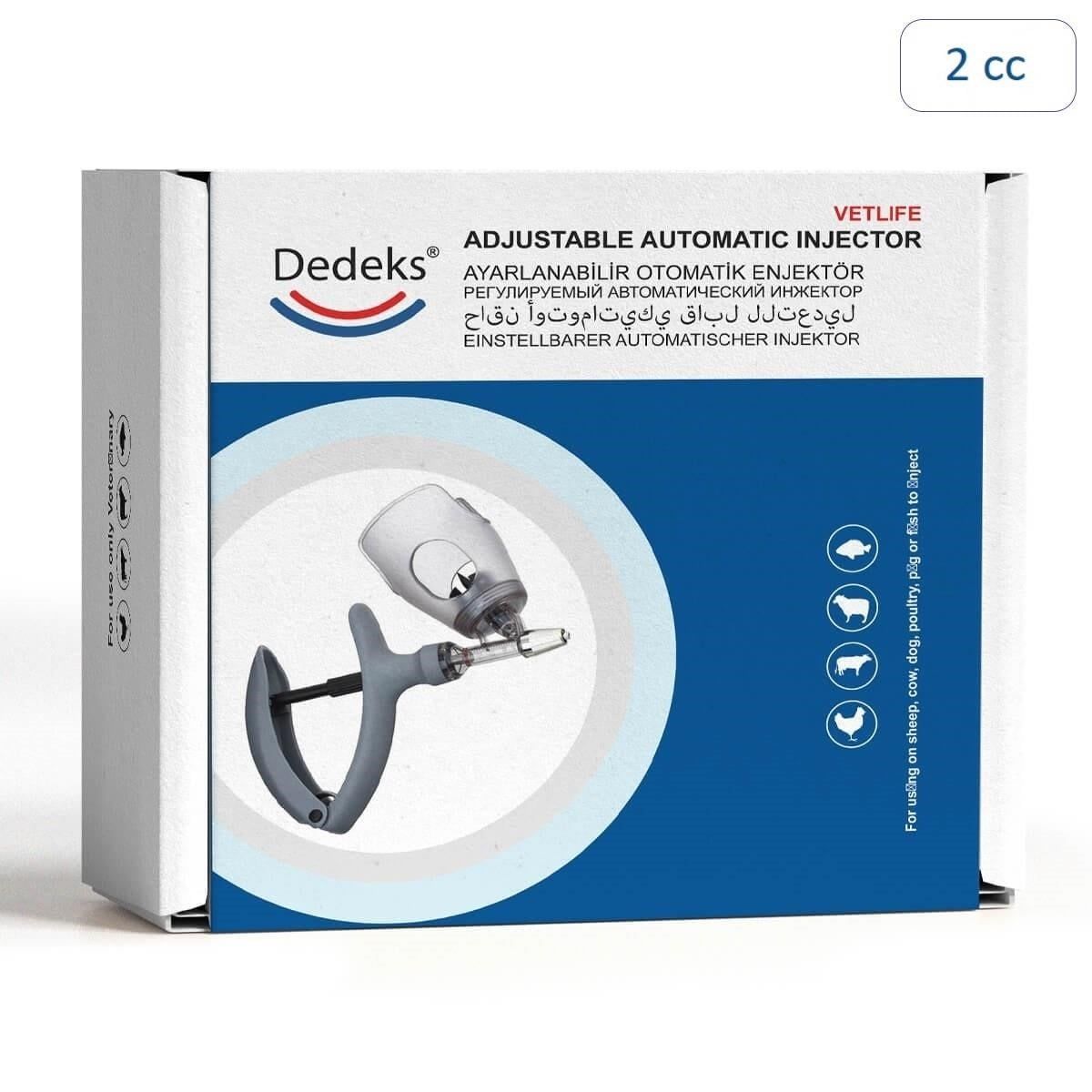 Dedeks 2ML Veteriner Otomatik Enjektör Şırınga Aşı Tabancası Yedek Parçalı 2